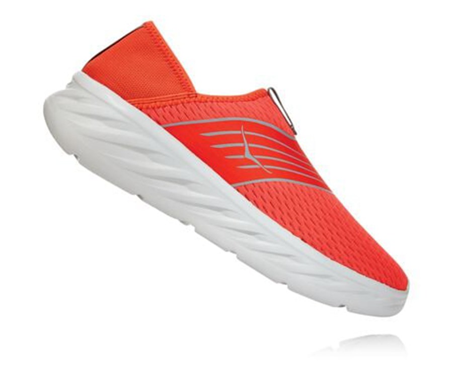 Sandals Mens - Hoka One One ORA Recovery - Red - HUPWCZK-96